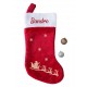 Botte chaussette de Noël personnalisé traîneau père Noël renne avec prénom