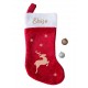 Botte chaussette Noël renne personnalisé avec prénom