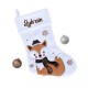 Chaussette botte Noël renard ou renne prénom personnalisé, décoration