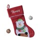 Botte chaussette sapin de Noël brodé personnalisé avec prénom