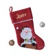 Botte chaussette sapin de Noël brodé personnalisé avec prénom