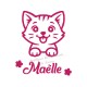 Thermocollant chat prénom personnalisé pailleté