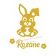 Thermocollant Pâques lapin prénom personnalisé pailleté
