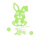 Thermocollant lapin pâques prénom personnalisé velours